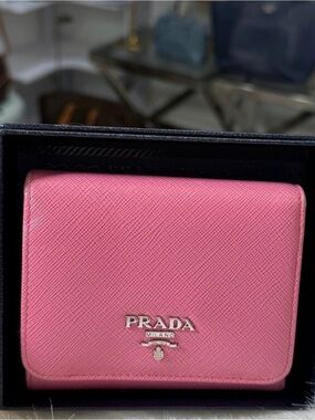 Prada Pink Trifold Wallet